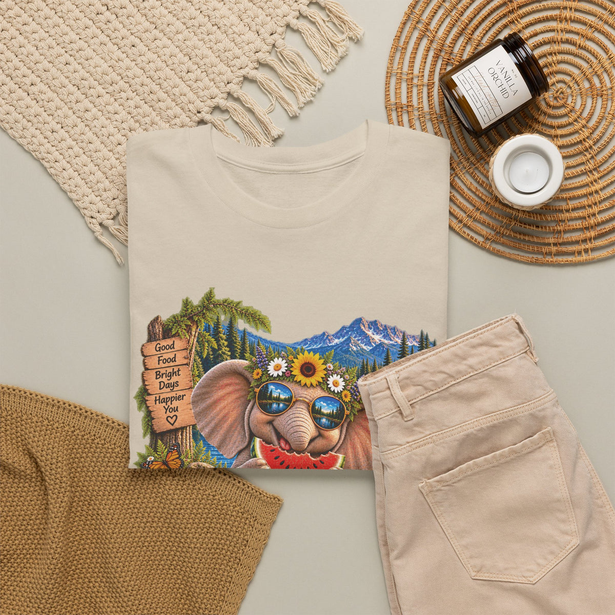 Find Your Joy Elephant T-Shirt — Cute Summer Nature Graphic Tee