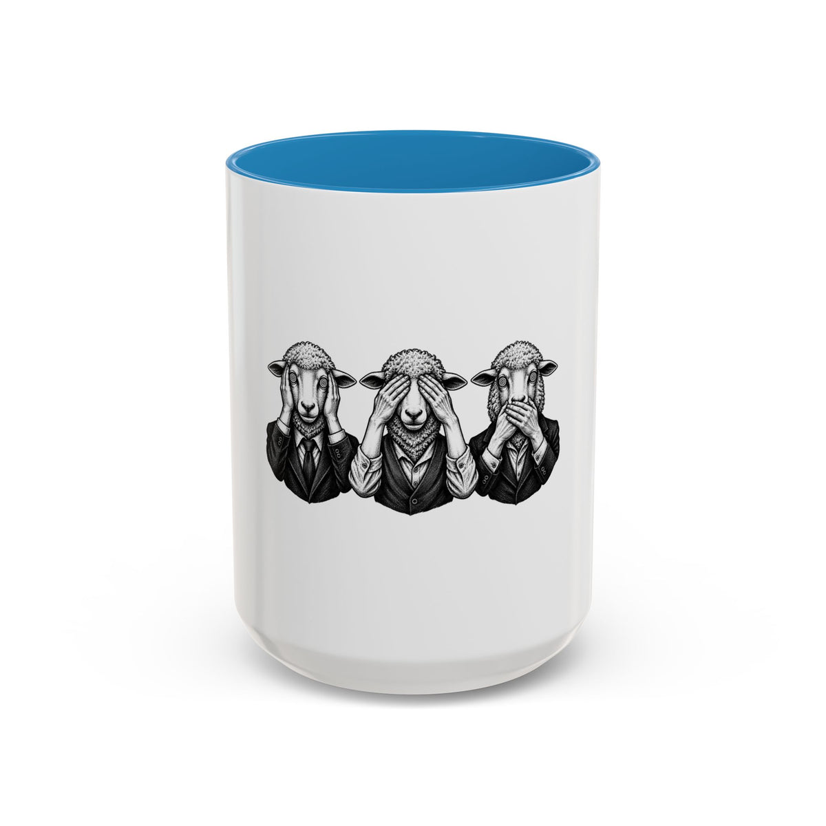 See No Evil Sheeple Coffee Mug (11or 15 oz)