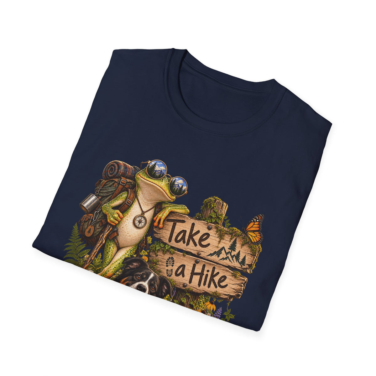 Take a Hike T-Shirt — Outdoorsy Hiking Tee with Dog and Nature Graphic