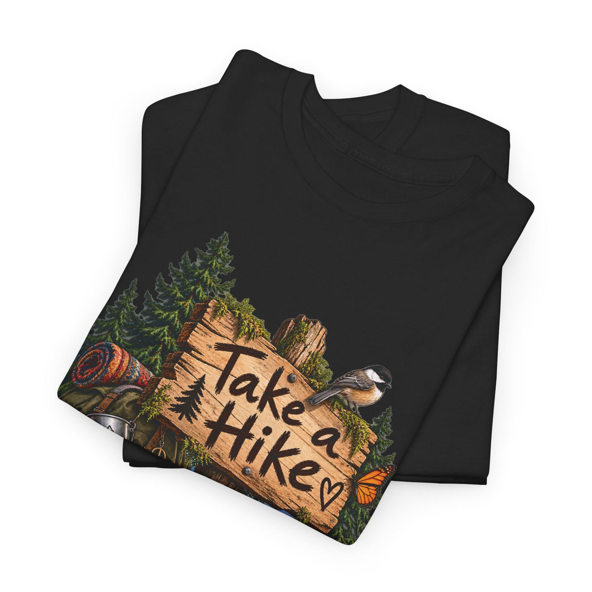 Take a Hike T-Shirt Boots and Morel Mushrooms