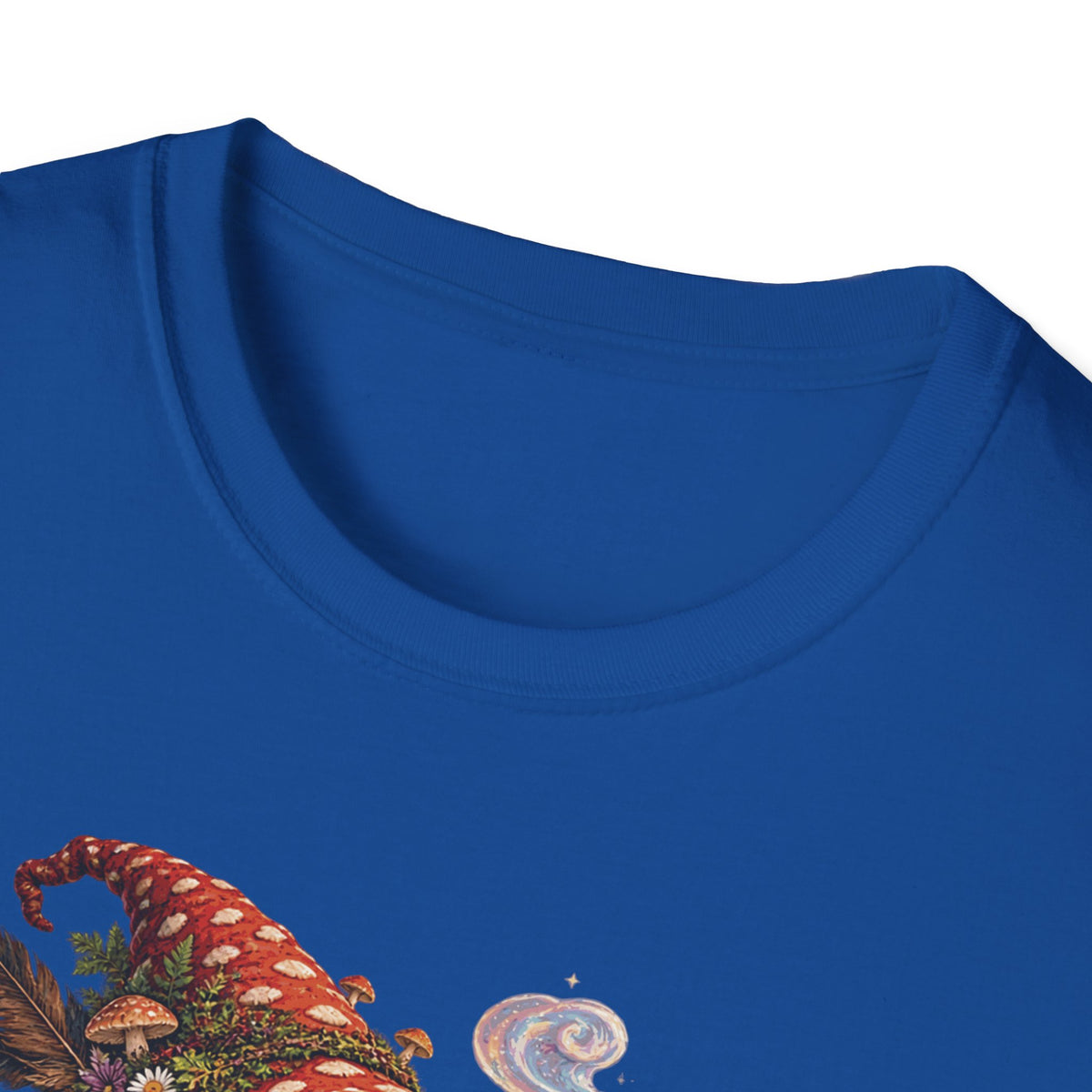 Mushroom Wizard Riding Snail T-Shirt  Whimsical Fantasy Illustration Tee