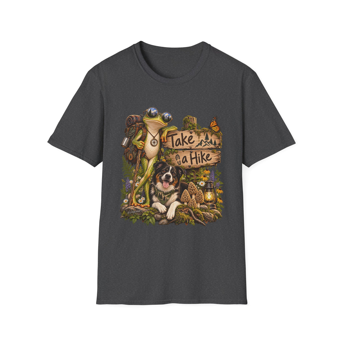 Take a Hike T-Shirt — Outdoorsy Hiking Tee with Dog and Nature Graphic