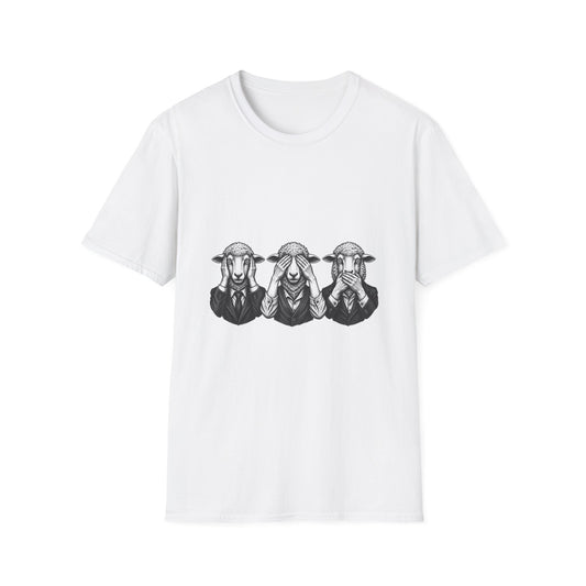 Hear No, See No, Speak No Evil Hypnotic Sheeple Truth Seeker T-Shirt