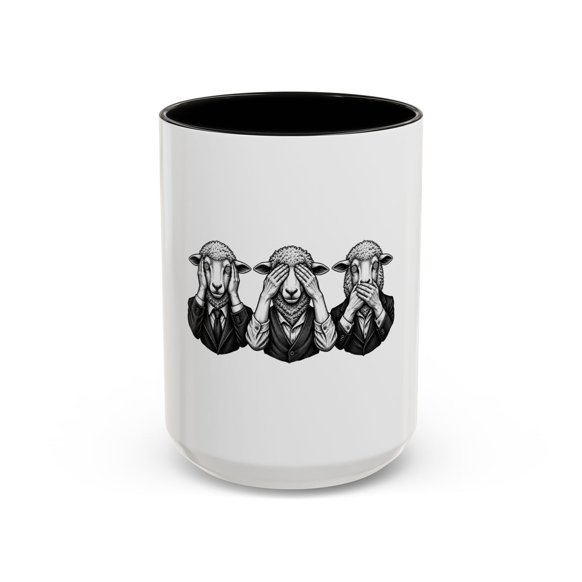 See No Evil Sheeple Coffee Mug (11or 15 oz)