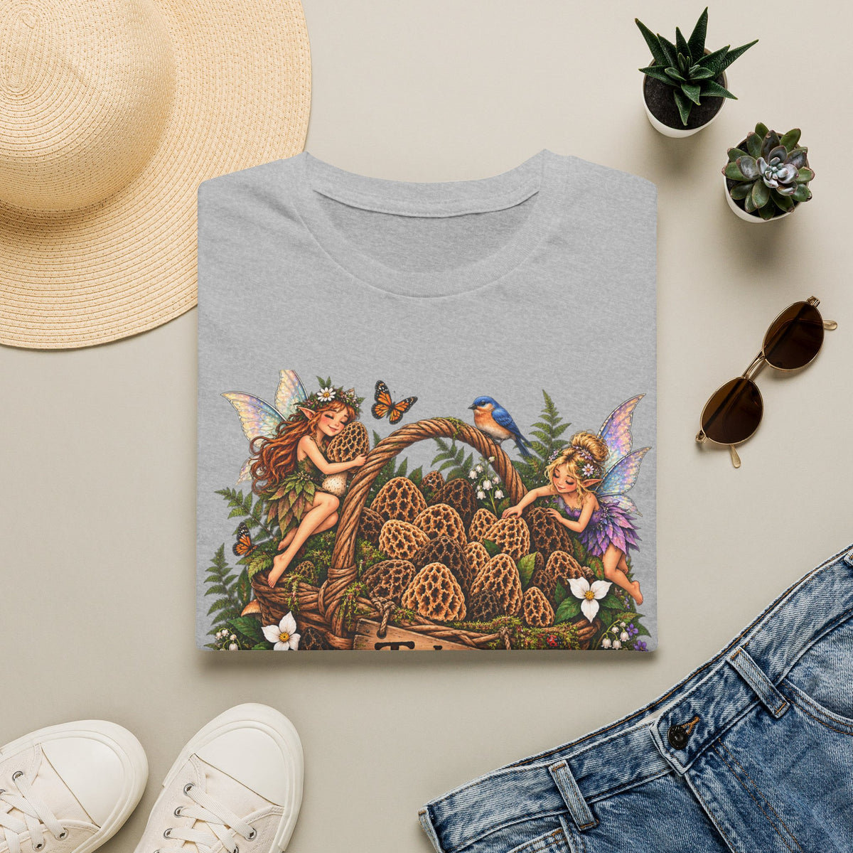 Woodland Creatures T-Shirt Foraging Nature Graphic Tee Unisex Softstyle T-Shirt