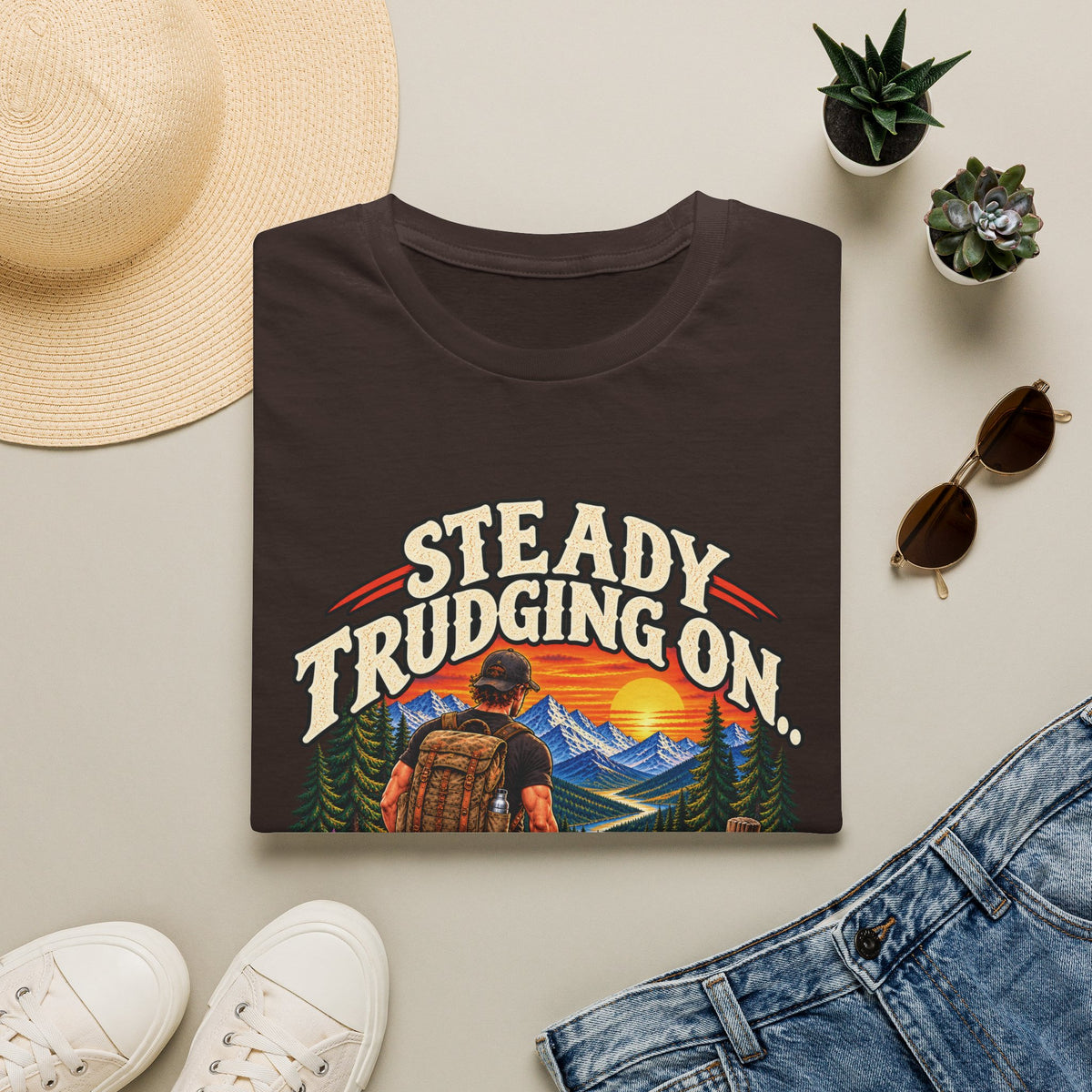 Steady Trudging On Athletic Man T-Shirt