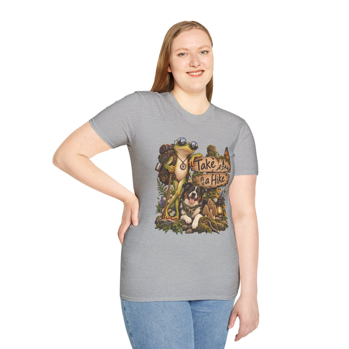 Take a Hike T-Shirt — Outdoorsy Hiking Tee with Dog and Nature Graphic