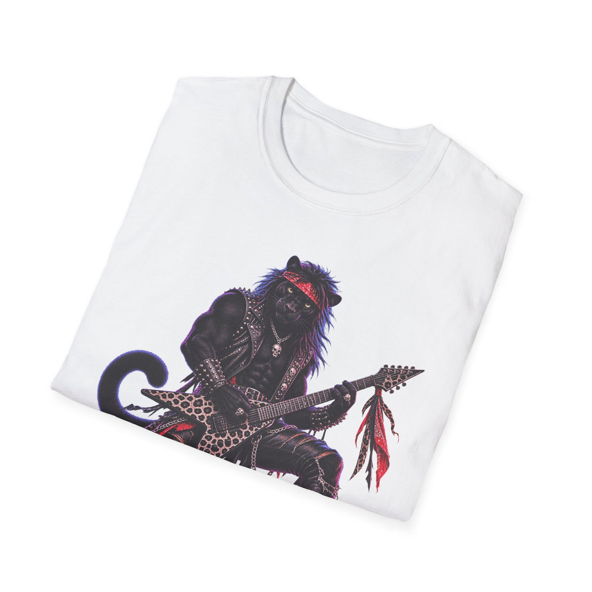 Black Panther Guitarist Big Cat Rock Band Wild at Heart Graphic Tee