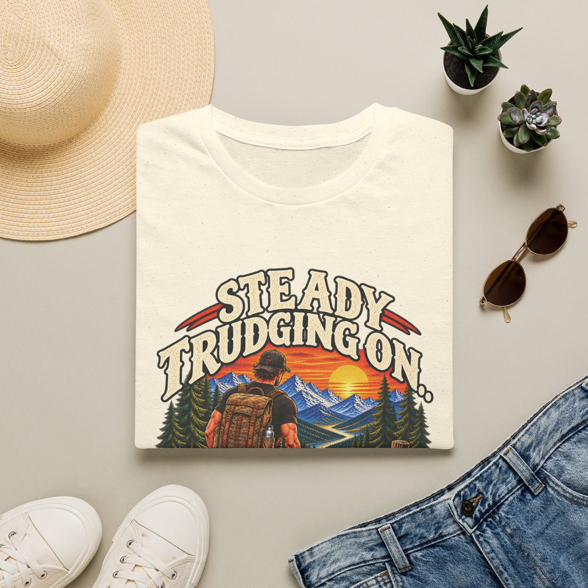 Steady Trudging On Athletic Man T-Shirt