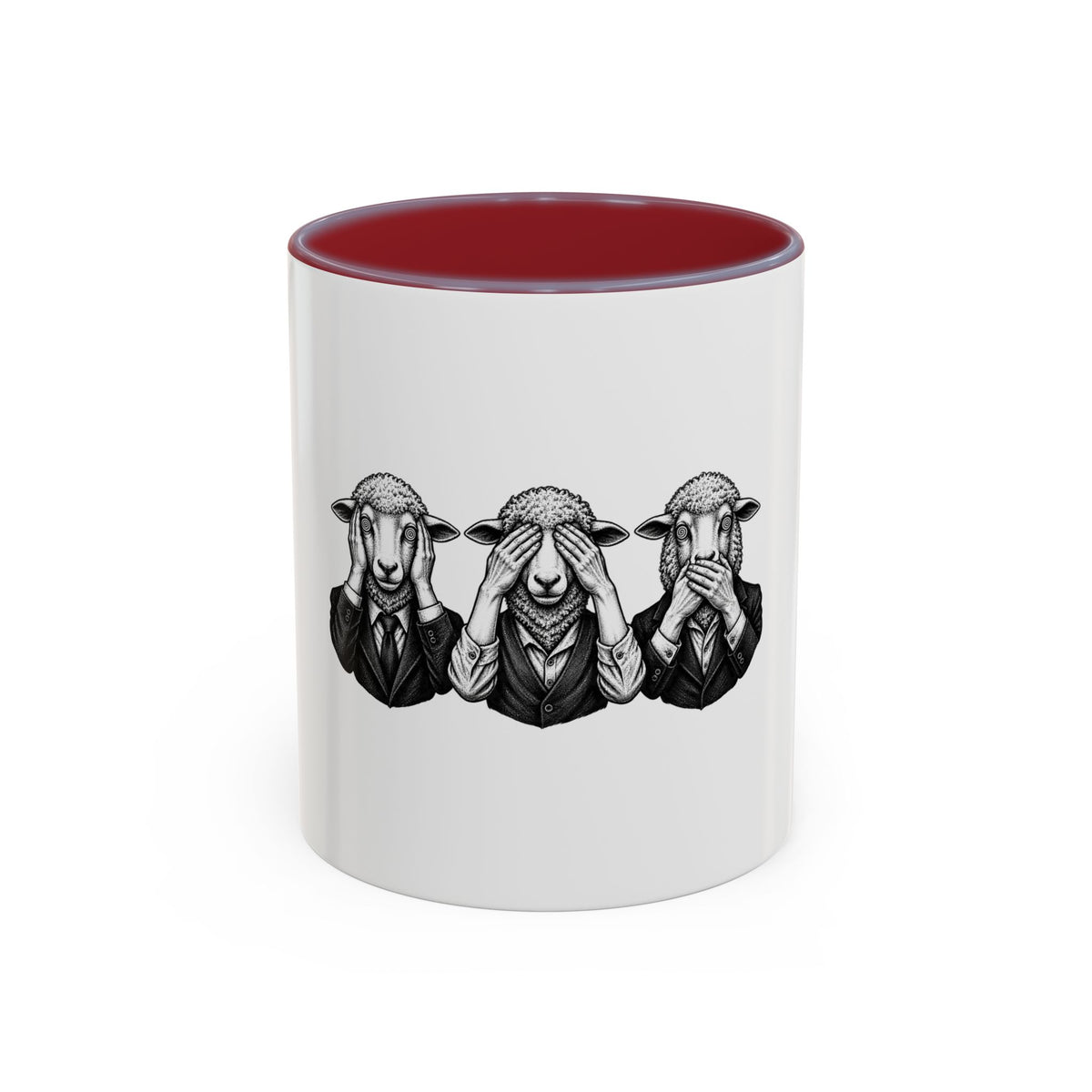 See No Evil Sheeple Coffee Mug (11or 15 oz)