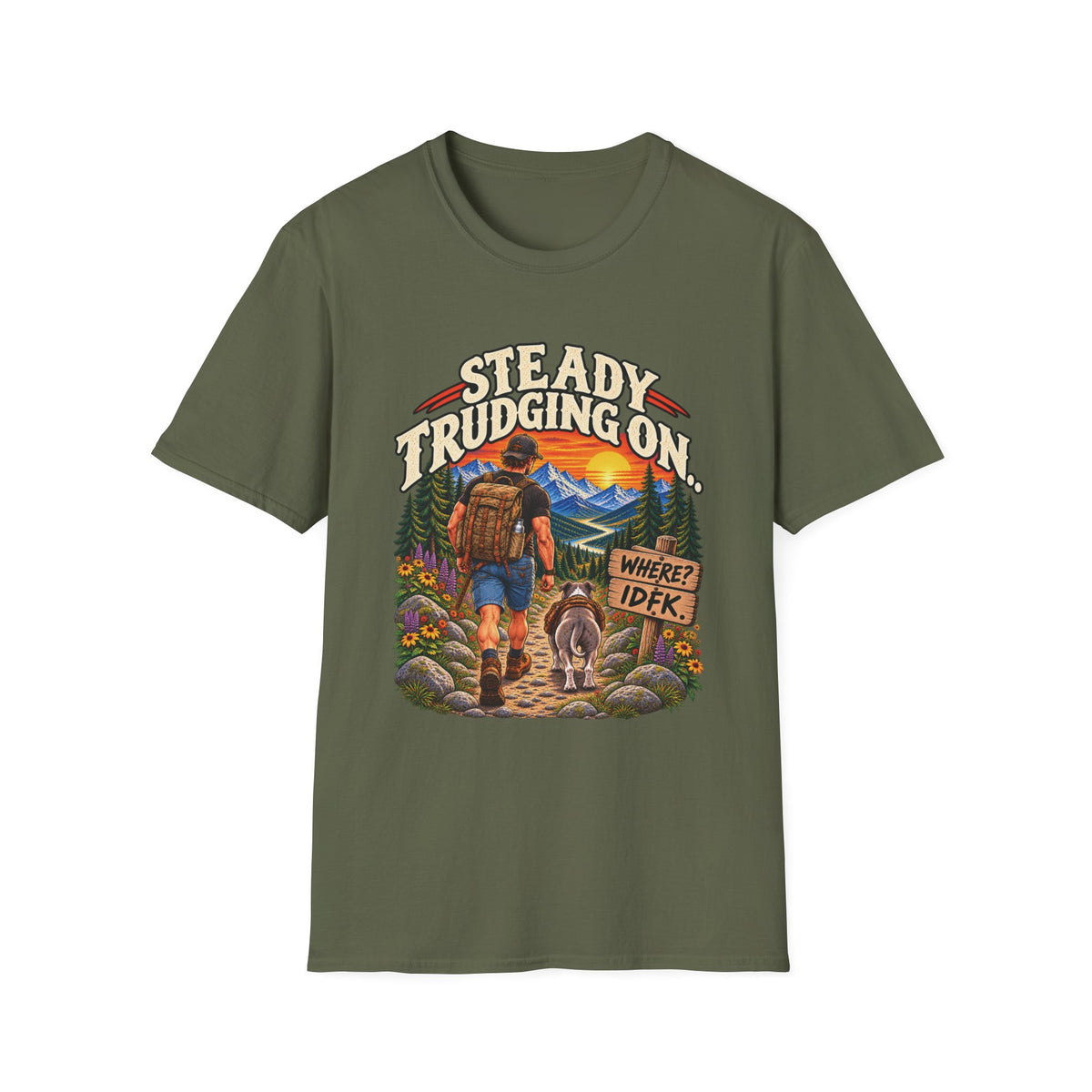 Steady Trudging On Athletic Man T-Shirt