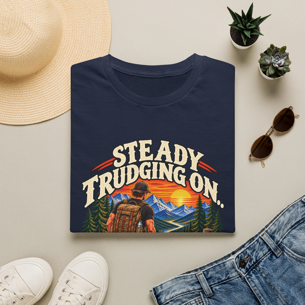 Steady Trudging On Athletic Man T-Shirt