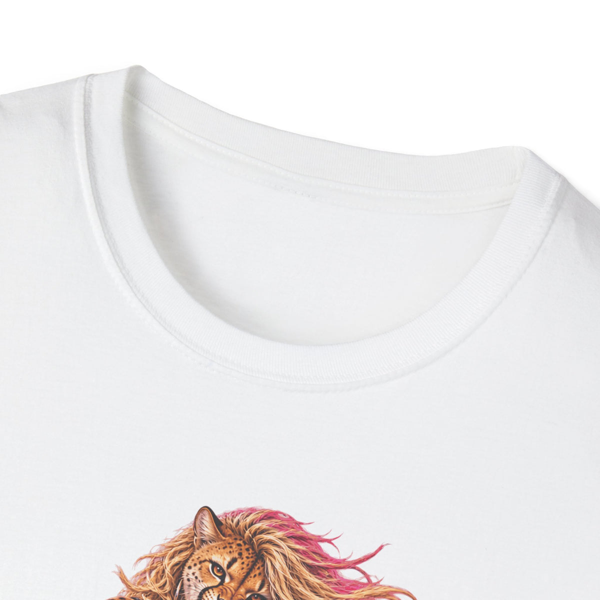 Glam Metal Cheetah Guitarist T-Shirt — Retro 80s Rock Woman Graphic Tee