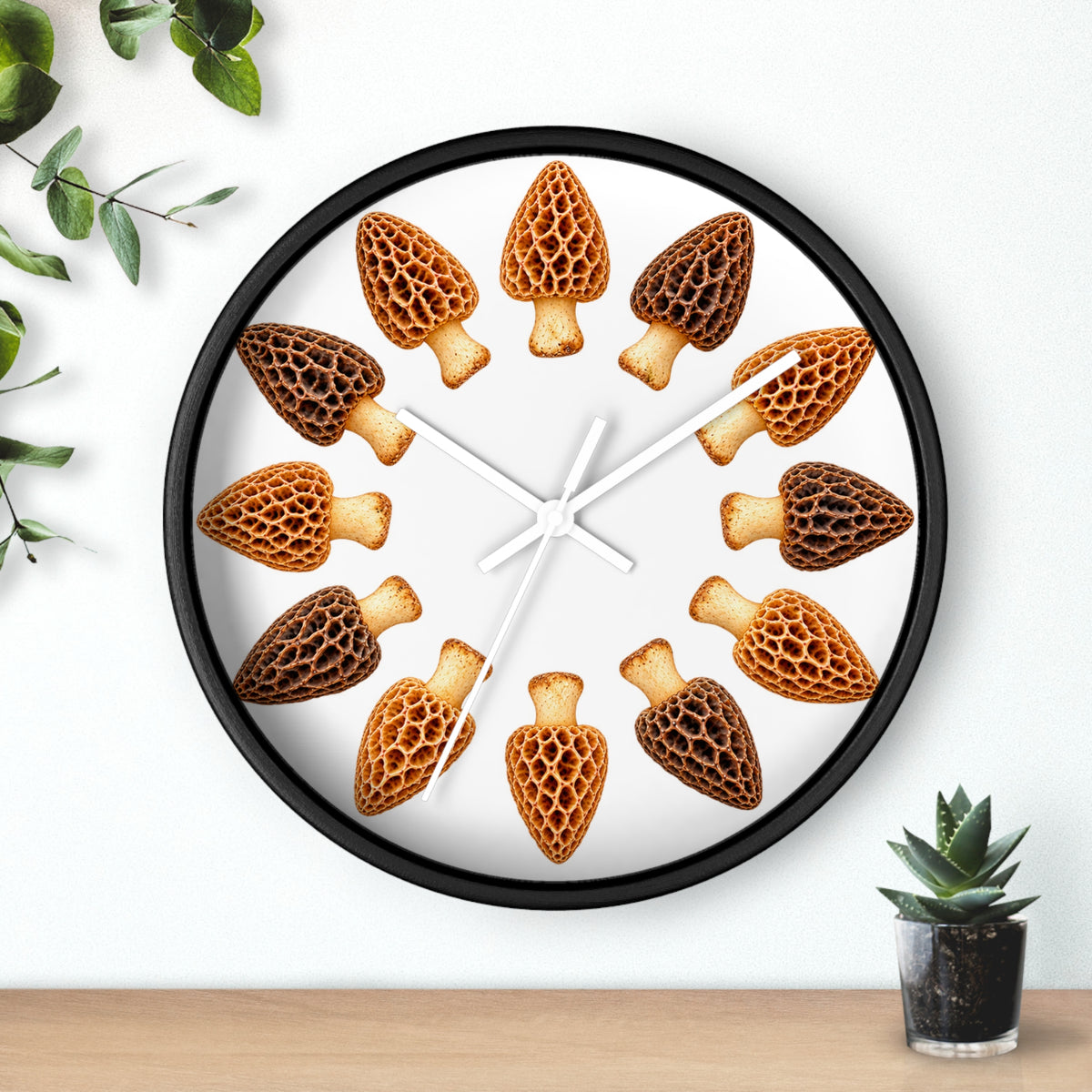 Wall Clock Morel Mushrooms