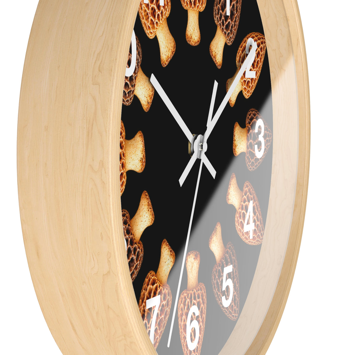 Morel Mushrooms Woodland Wall Clock