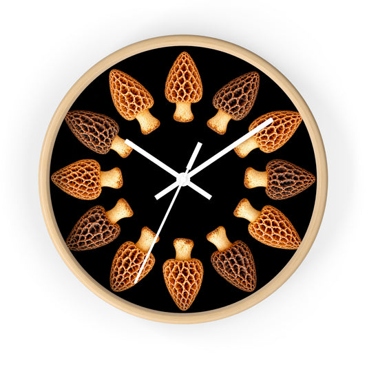 Morel Mushrooms Woodland Wall Clock No Numbers