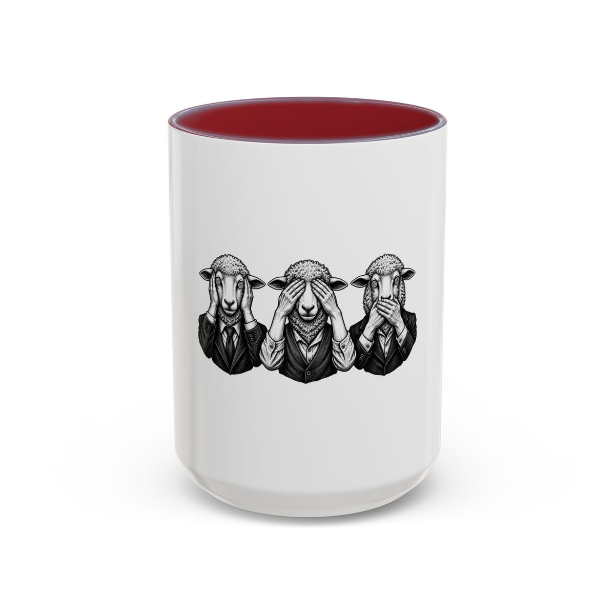 See No Evil Sheeple Coffee Mug (11or 15 oz)