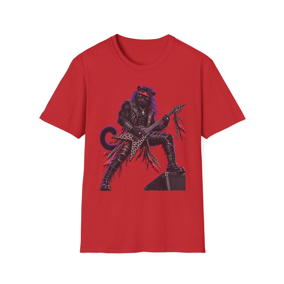 Black Panther Guitarist Big Cat Rock Band Wild at Heart Graphic Tee
