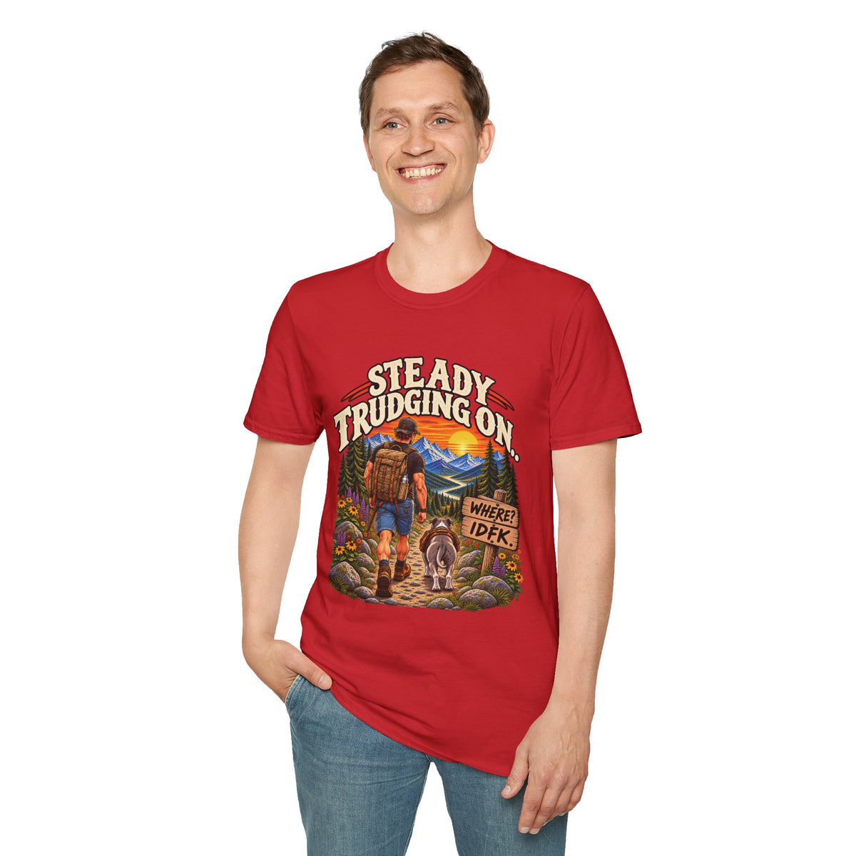 Steady Trudging On Athletic Man T-Shirt