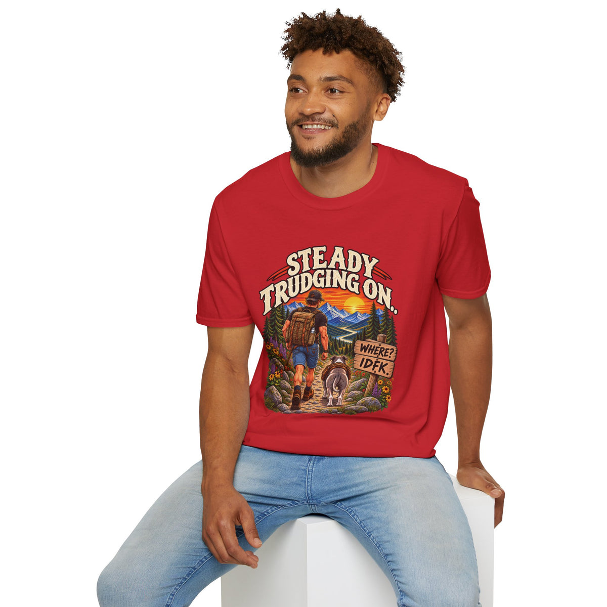 Steady Trudging On Athletic Man T-Shirt