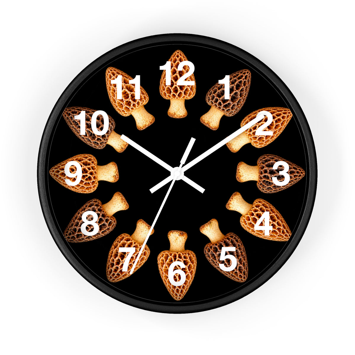 Morel Mushrooms Woodland Wall Clock