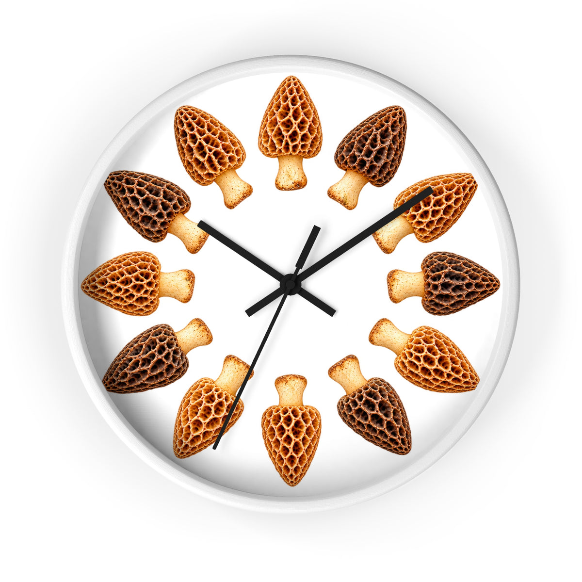 Wall Clock Morel Mushrooms