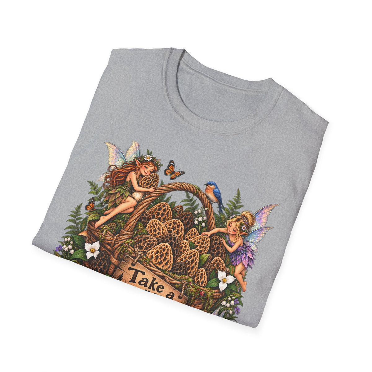 Woodland Creatures T-Shirt Foraging Nature Graphic Tee Unisex Softstyle T-Shirt