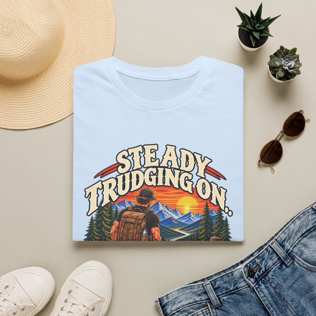 Steady Trudging On Athletic Man T-Shirt