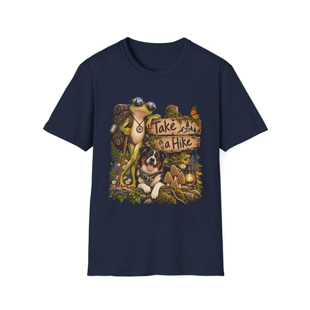 Take a Hike T-Shirt — Outdoorsy Hiking Tee with Dog and Nature Graphic