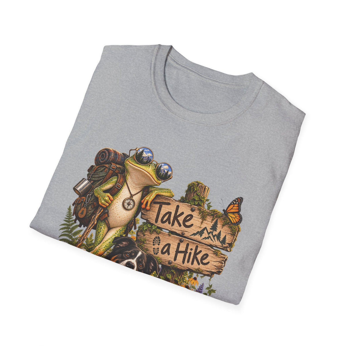 Take a Hike T-Shirt — Outdoorsy Hiking Tee with Dog and Nature Graphic