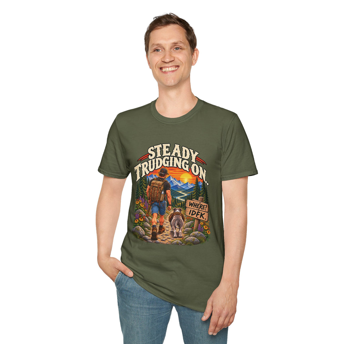 Steady Trudging On Athletic Man T-Shirt