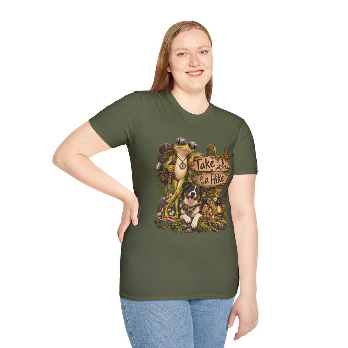 Take a Hike T-Shirt — Outdoorsy Hiking Tee with Dog and Nature Graphic
