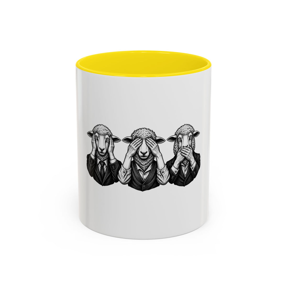 See No Evil Sheeple Coffee Mug (11or 15 oz)