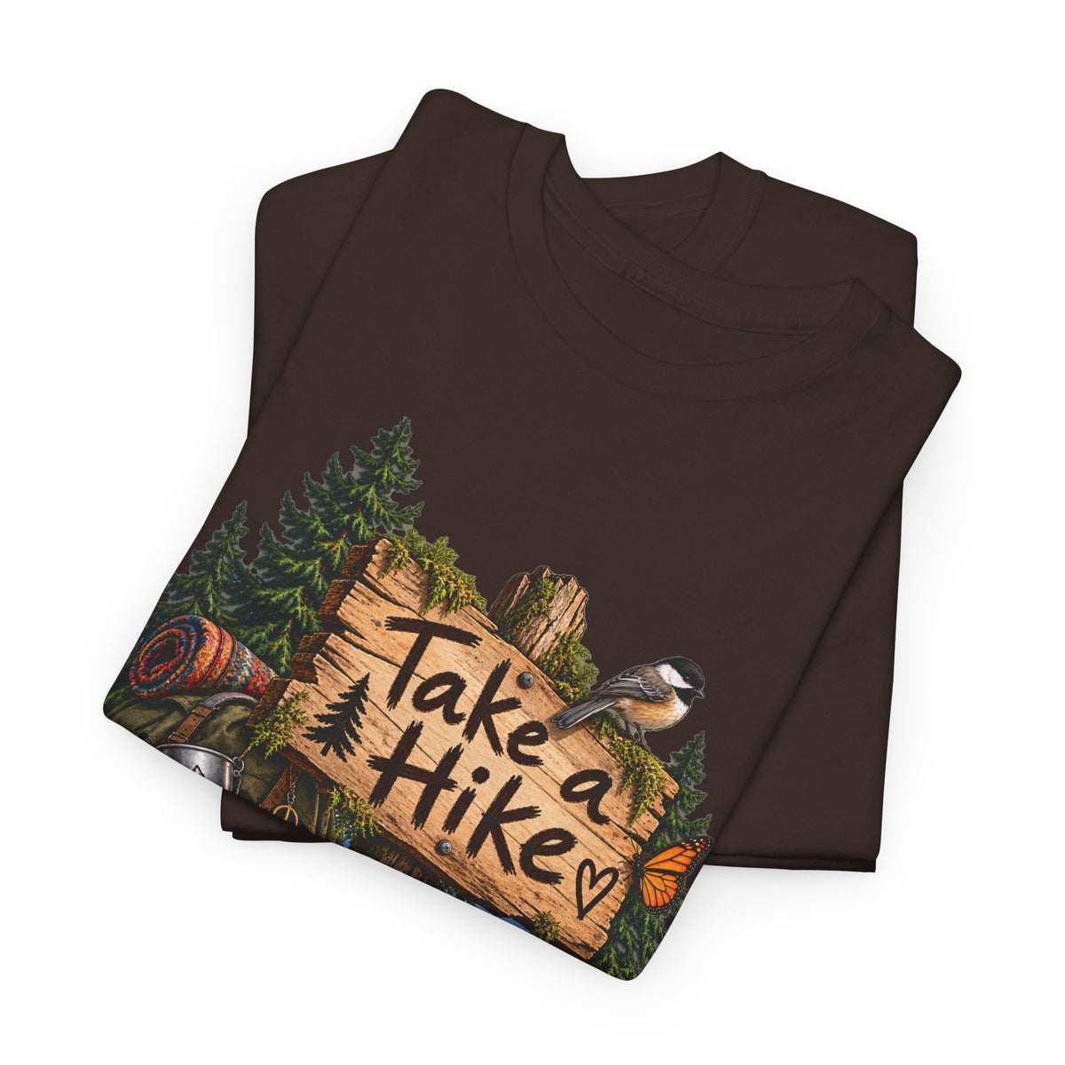Take a Hike T-Shirt Boots and Morel Mushrooms
