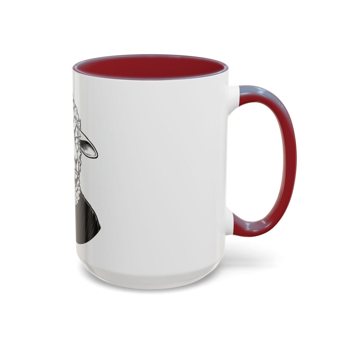 Wake Up Sheeple Coffee Mug — Black-Accent Ceramic Mug with Sheep Illustration