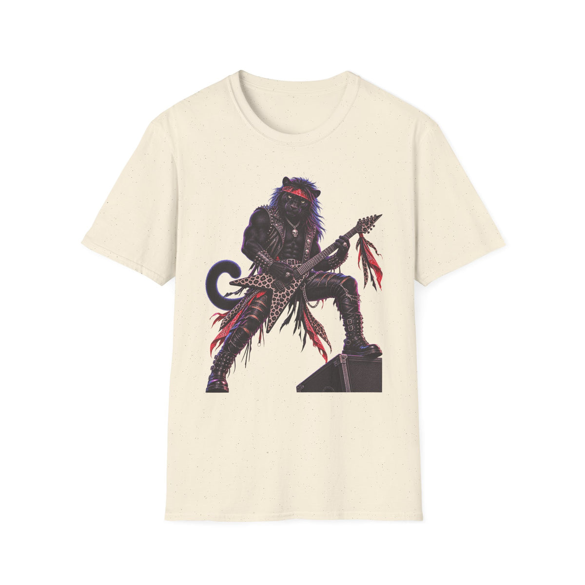 Black Panther Guitarist Big Cat Rock Band Wild at Heart Graphic Tee