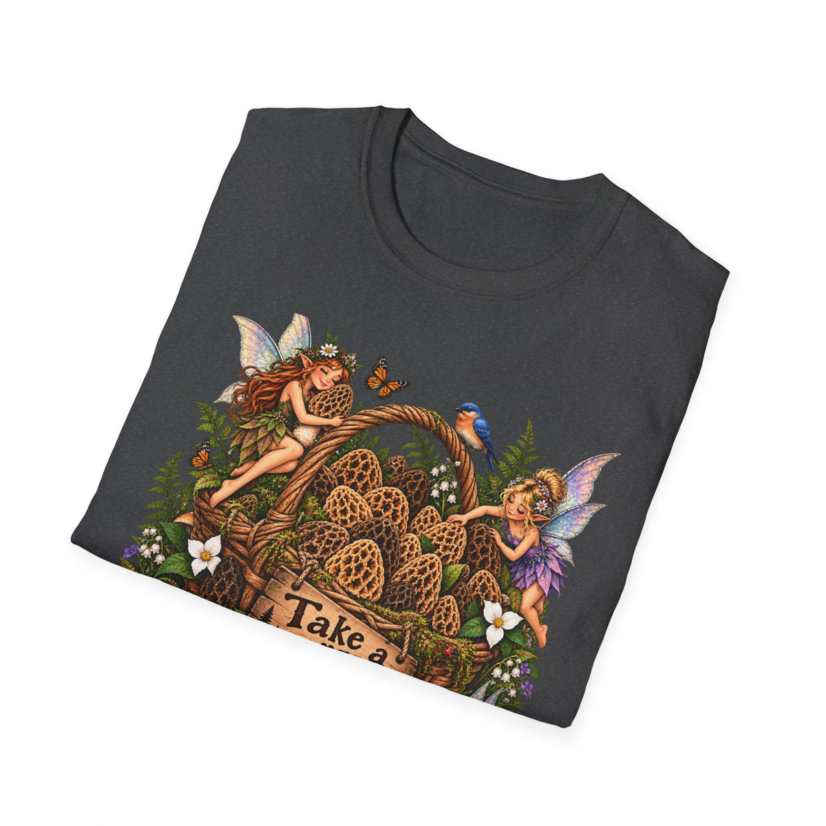 Woodland Creatures T-Shirt Foraging Nature Graphic Tee Unisex Softstyle T-Shirt