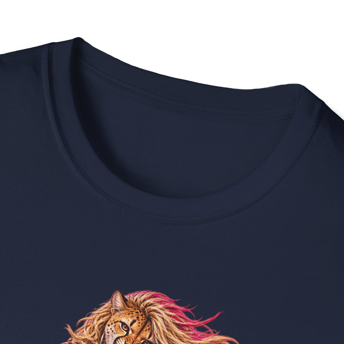 Glam Metal Cheetah Guitarist T-Shirt — Retro 80s Rock Woman Graphic Tee