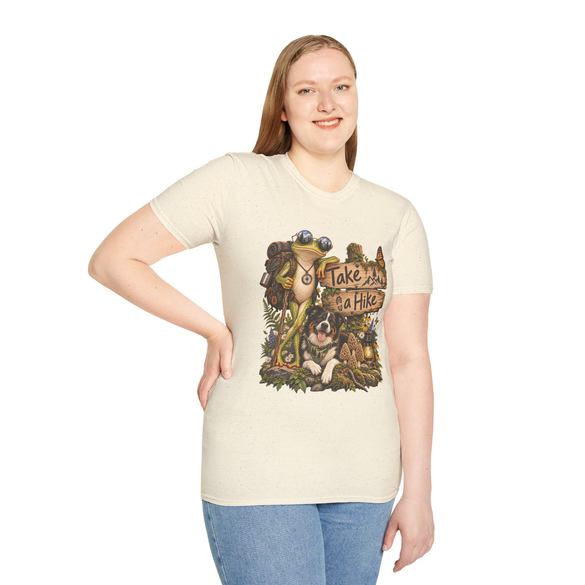 Take a Hike T-Shirt — Outdoorsy Hiking Tee with Dog and Nature Graphic