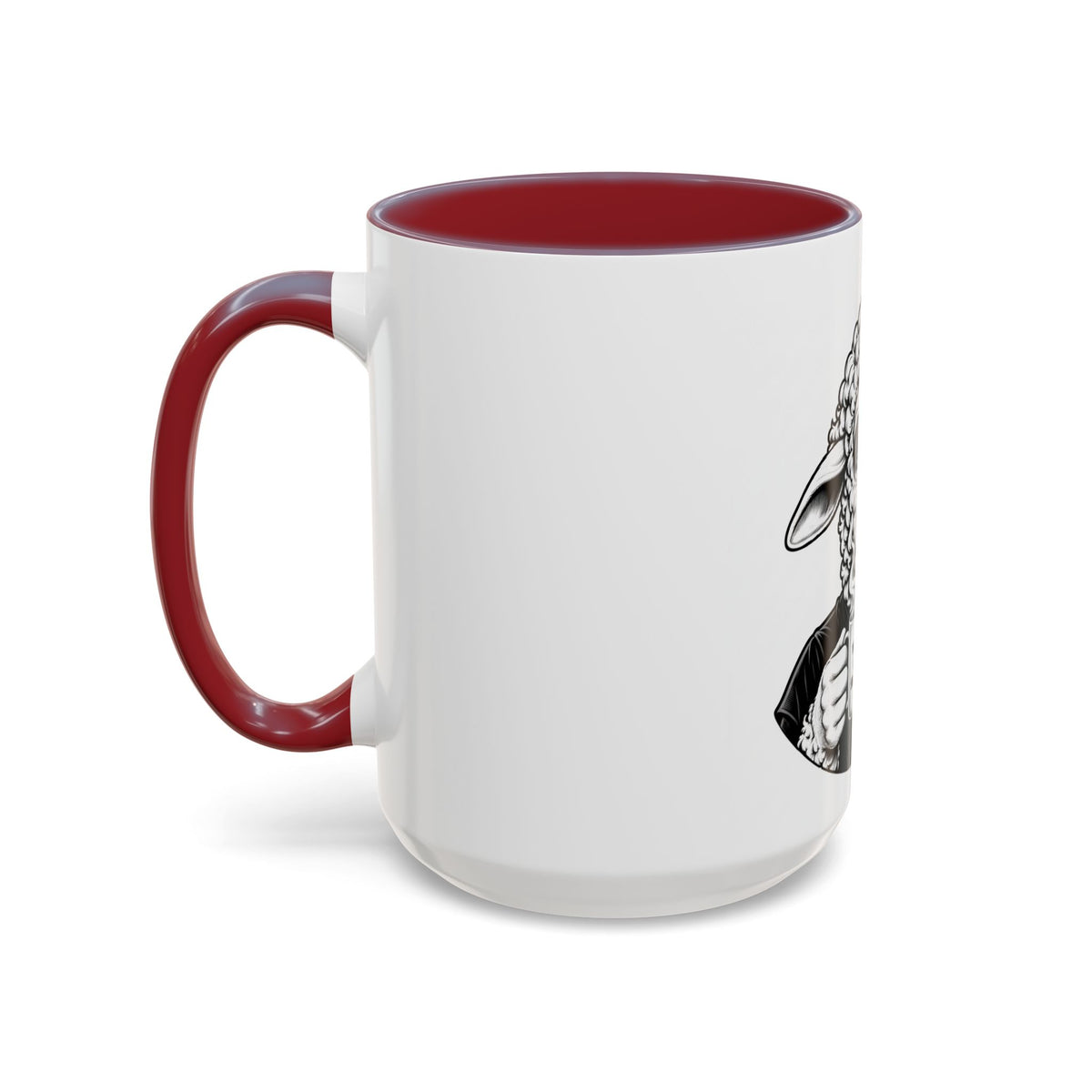 Wake Up Sheeple Coffee Mug — Black-Accent Ceramic Mug with Sheep Illustration