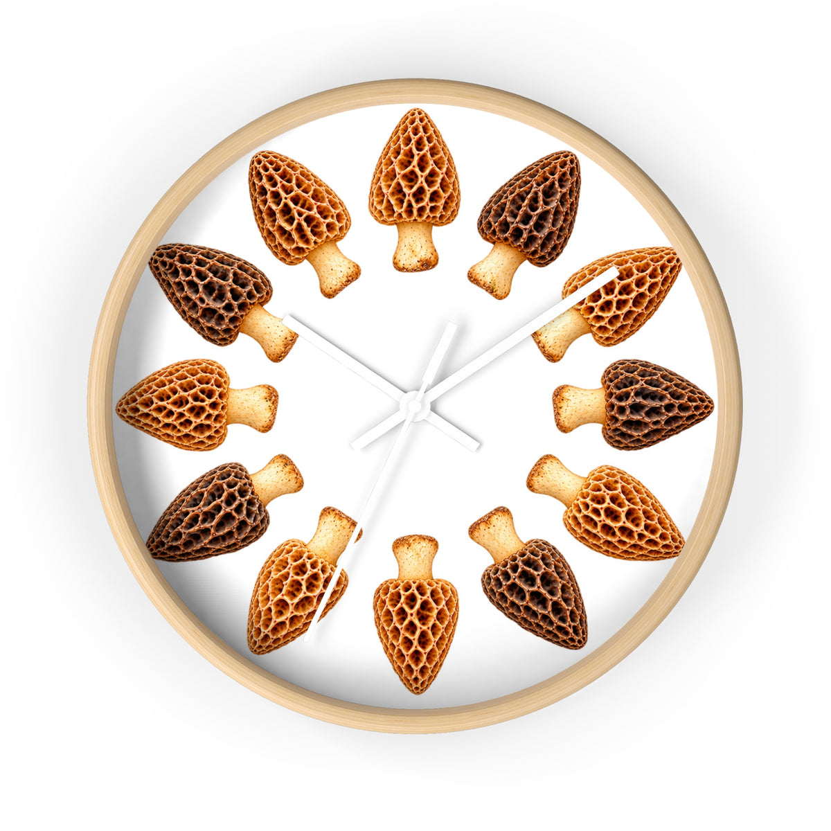 Wall Clock Morel Mushrooms