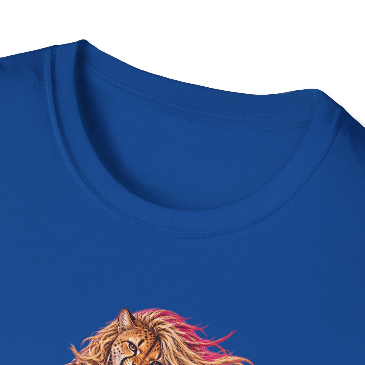 Glam Metal Cheetah Guitarist T-Shirt — Retro 80s Rock Woman Graphic Tee