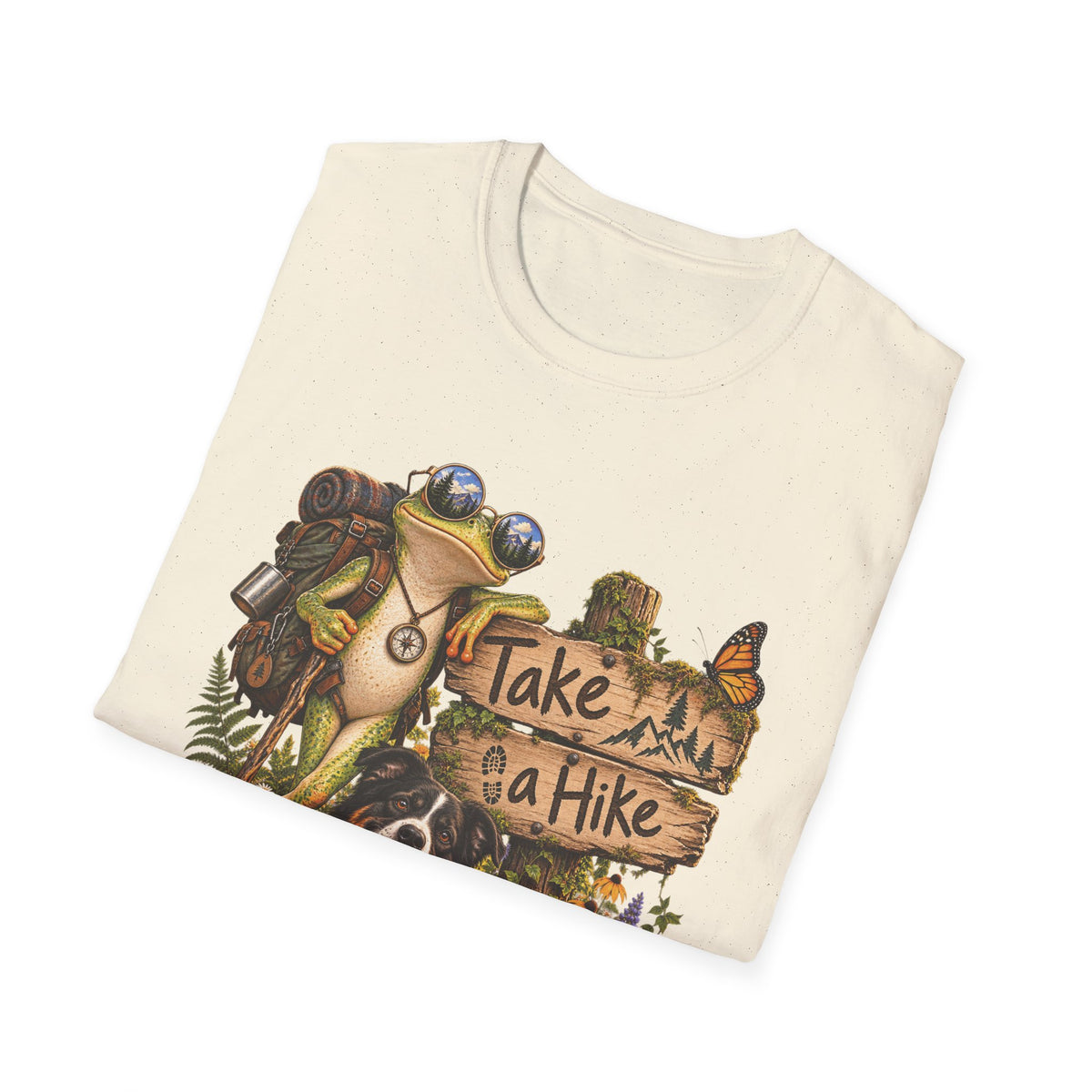 Take a Hike T-Shirt — Outdoorsy Hiking Tee with Dog and Nature Graphic