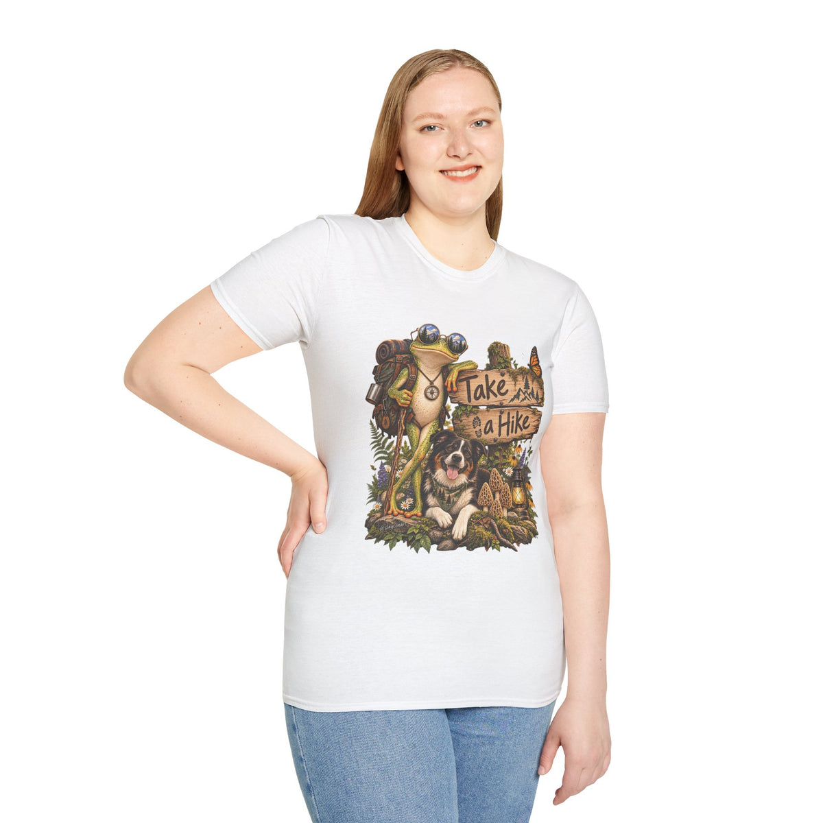 Take a Hike T-Shirt — Outdoorsy Hiking Tee with Dog and Nature Graphic