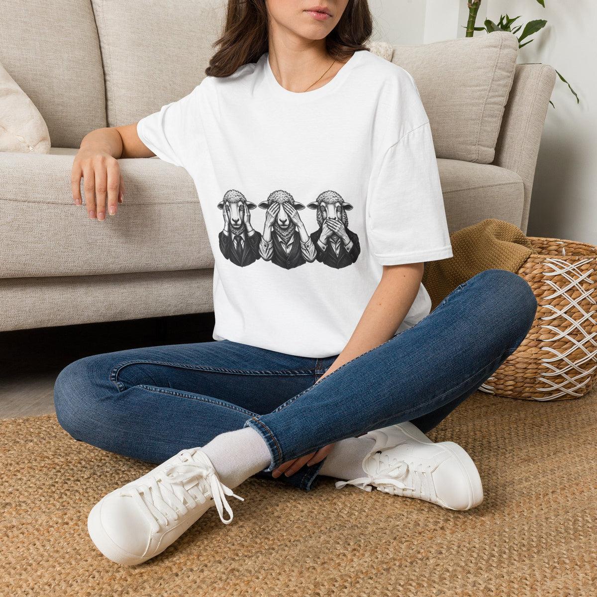 Hear No, See No, Speak No Evil Hypnotic Sheeple Truth Seeker T-Shirt