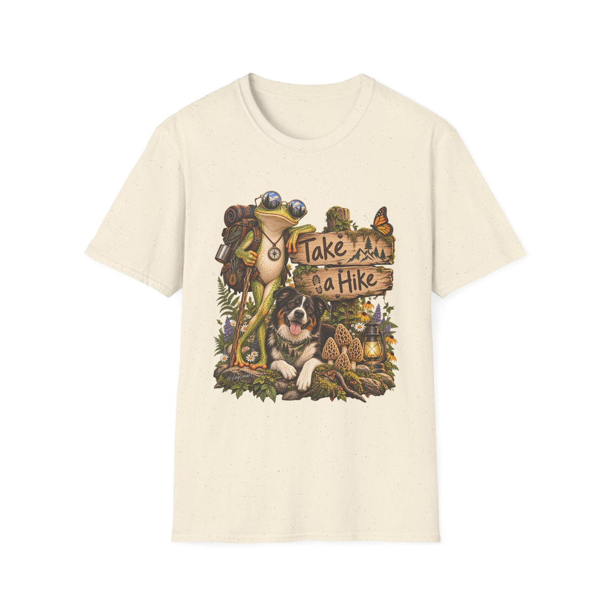 Take a Hike T-Shirt — Outdoorsy Hiking Tee with Dog and Nature Graphic
