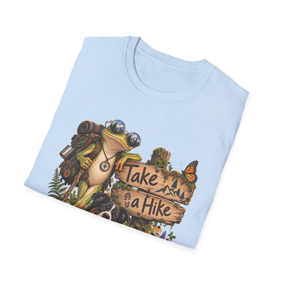 Take a Hike T-Shirt — Outdoorsy Hiking Tee with Dog and Nature Graphic
