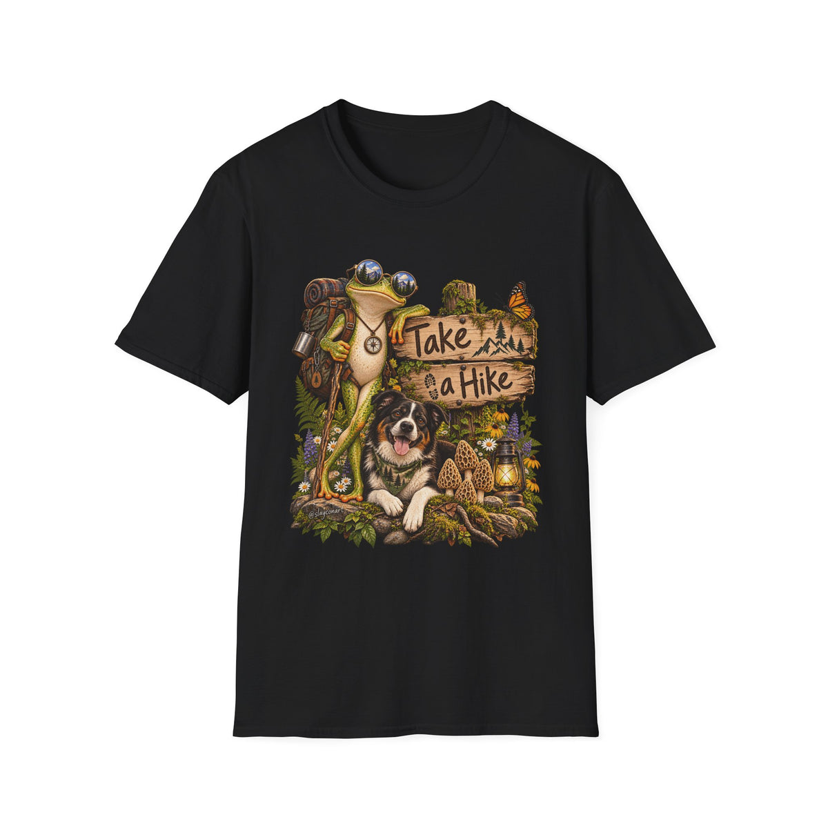 Take a Hike T-Shirt — Outdoorsy Hiking Tee with Dog and Nature Graphic