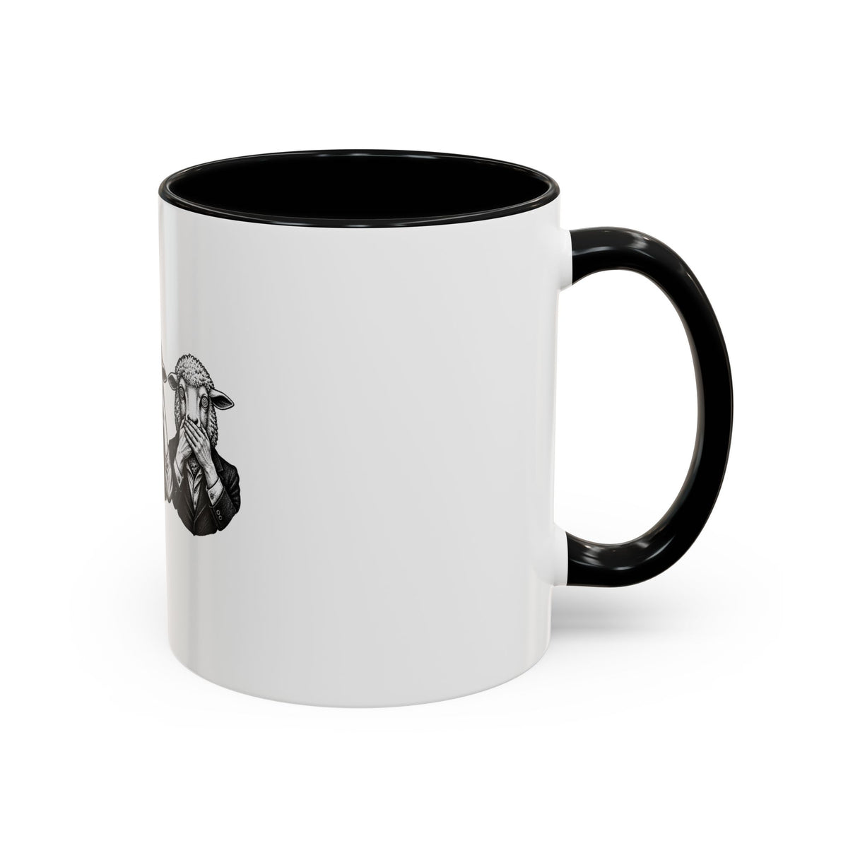 See No Evil Sheeple Coffee Mug (11or 15 oz)