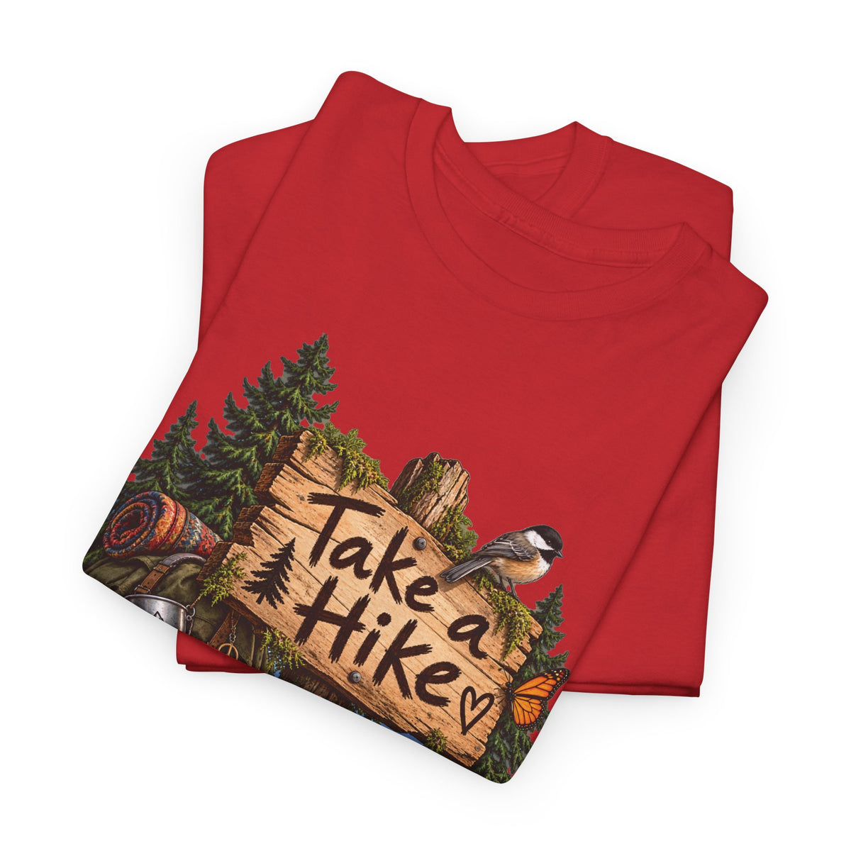 Take a Hike T-Shirt Boots and Morel Mushrooms